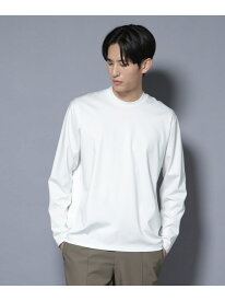 ジャケT(R) プレミアム クルーネック 長袖 NANO universe ナノユニバース トップス カットソー・Tシャツ ホワイト ブラック ブルー【送料無料】[Rakuten Fashion]