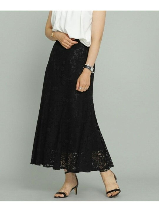 楽天市場 マーメイドレーススカート Nano Universe ナノユニバース スカート スカートその他 ブラック ベージュ ブルー 送料無料 Rakuten Fashion Nano Universe