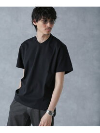 ジャケT(R) プレミアム Vネック 半袖 NANO universe ナノユニバース トップス カットソー・Tシャツ ブラック ホワイト【送料無料】[Rakuten Fashion]