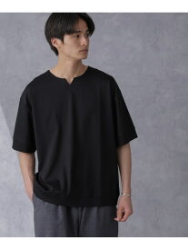 50/-シルケットスムースキーネックTシャツ NANO universe ナノユニバース トップス カットソー・Tシャツ ブラック ホワイト ブラウン【送料無料】[Rakuten Fashion]