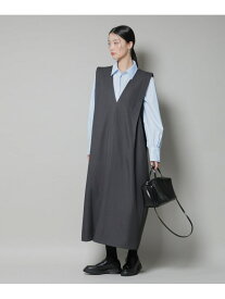 【SALE／40%OFF】ショルダータックVネックワンピース NANO universe ナノユニバース ワンピース・ドレス ワンピース グリーン ベージュ グレー【RBA_E】【送料無料】[Rakuten Fashion]