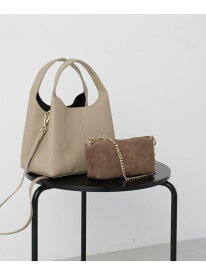 AULENTTI/レザーインポーチトート NANO universe ナノユニバース バッグ その他のバッグ ブラウン ベージュ【先行予約】*【送料無料】[Rakuten Fashion]