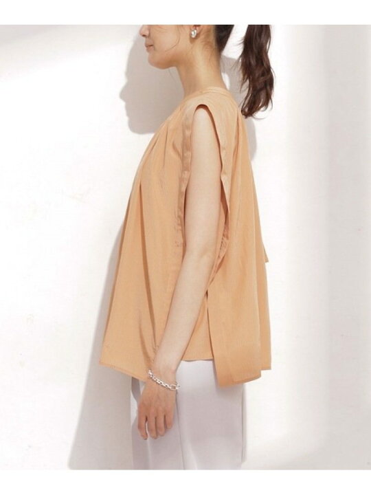 楽天市場】【SALE／40%OFF】ストライプスクエアブラウス ノースリーブ 
