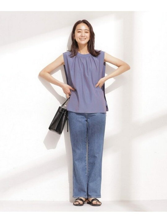 楽天市場】【SALE／40%OFF】ストライプスクエアブラウス ノースリーブ 