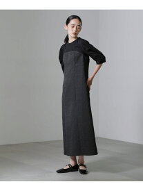 【SALE／50%OFF】ビスチェコンビフクレジャガードワンピース NANO universe ナノユニバース ワンピース・ドレス ワンピース ベージュ ブラック【RBA_E】【送料無料】[Rakuten Fashion]