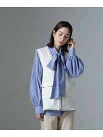 【SALE／40%OFF】フリンジツイードベスト NANO universe ナノユニバース ジャケット・アウター その他のジャケット・アウター ホワイト ブラック【RBA_E】【送料無料】[Rakuten Fashion]