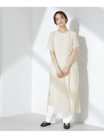 【SALE／50%OFF】シアーコンビワンピース NANO universe ナノユニバース ワンピース・ドレス ワンピース ベージュ ブラック グレー【RBA_E】[Rakuten Fashion]