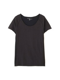 Anti Soaked(R) Plus インナーTシャツ NANO universe ナノユニバース トップス カットソー・Tシャツ ブラック ホワイト ベージュ[Rakuten Fashion]