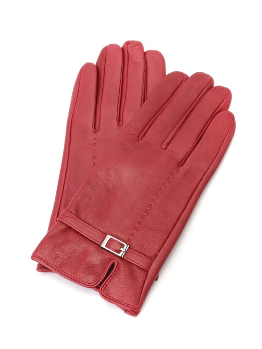 楽天市場 ベルト付エチオピアレザーグローブ Nano Universe ナノユニバース ファッショングッズ 手袋 レッド 送料無料 Rakuten Fashion Nano Universe