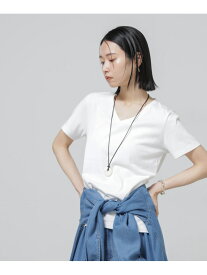 Anti Soaked(R) 汗染み防止VネックTシャツ NANO universe ナノユニバース トップス カットソー・Tシャツ ホワイト グレー ブラック【送料無料】[Rakuten Fashion]