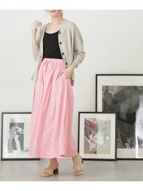【SALE／60%OFF】LB.04/タフタギャザーボリュームスカート NANO universe ナノユニバース スカート ミディアムスカート ベージュ ブラック ピンク【RBA_E】[Rakuten Fashion]