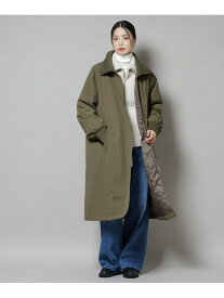 撥水加工・機能中綿 ジップアップリブロングコート NANO universe ナノユニバース ジャケット・アウター その他のジャケット・アウター カーキグリーン ブラック グレー【送料無料】[Rakuten Fashion]