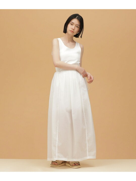 楽天市場】AMOMENTO/シアーノースリーブジャジードレス NANO universe  