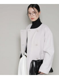 【SALE／40%OFF】ノーカラーミドルコート NANO universe ナノユニバース ジャケット・アウター その他のジャケット・アウター グレー ネイビー ベージュ【RBA_E】【送料無料】[Rakuten Fashion]