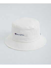 Champion/スクリプトバケットハット NANO universe ナノユニバース 帽子 その他の帽子 ブラック ホワイト[Rakuten Fashion]