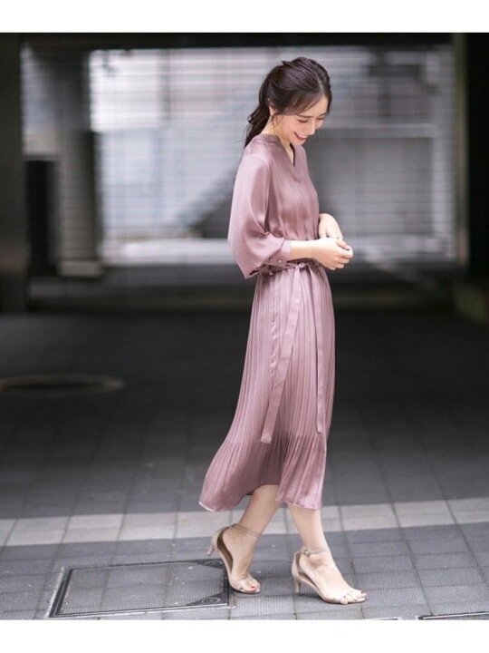 楽天市場 Sale 40 Off Web限定 ヴィンテージサテンワンピース Nano Universe ナノユニバース ワンピース ワンピースその他 ブラック ベージュ ブラウン イエロー ピンク ネイビー Rba E 送料無料 Rakuten Fashion Nano Universe