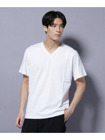 【SALE／10%OFF】WEB限定/Anti Soaked(R) 汗染み防止 Vネック レギュラーシルエットTシャツ NANO universe ナノユニバース トップス カットソー・Tシャツ ブラック グレー ホワイト【RBA_E】【送料無料】[Rakuten Fashion]
