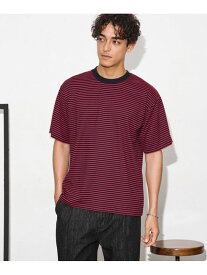 【SALE／20%OFF】Anti Soaked 汗染み防止ボーダークルーネックT半袖 NANO universe ナノユニバース トップス カットソー・Tシャツ ブルー ネイビー ホワイト【RBA_E】【送料無料】[Rakuten Fashion]