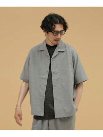 【SALE／50%OFF】LB.03/TWトロピカル5分袖シャツ NANO universe ナノユニバース トップス シャツ・ブラウス ブラック グレー【RBA_E】【送料無料】[Rakuten Fashion]