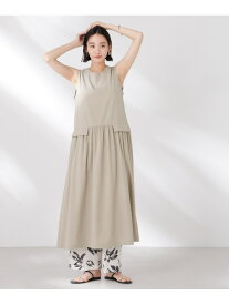 【SALE／45%OFF】ウェスト切り替えワンピース NANO universe ナノユニバース ワンピース・ドレス ワンピース ネイビー ベージュ グレー【RBA_E】【送料無料】[Rakuten Fashion]