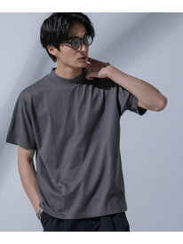 Anti Soaked(R)汗染み防止 モックネックTシャツ NANO universe ナノユニバース トップス カットソー・Tシャツ グレー ブラック ホワイト【送料無料】[Rakuten Fashion]