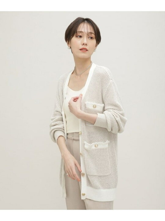 楽天市場】【SALE／40%OFF】LB.03/ツイード風ニットカーディガン NANO 