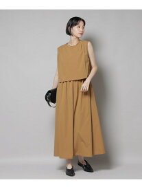 【SALE／60%OFF】セットアップ風ノースリーブワンピース NANO universe ナノユニバース ワンピース・ドレス ワンピース ブラウン グレー【RBA_E】[Rakuten Fashion]
