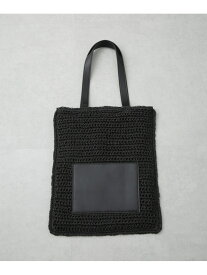 ストローメッシュトートバッグ NANO universe ナノユニバース バッグ その他のバッグ ブラック ベージュ【送料無料】[Rakuten Fashion]