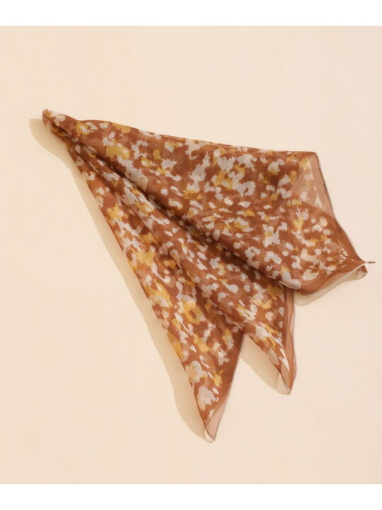 楽天市場 Sale 40 Off シースルーレオパードスカーフ Le Vernis ナノユニバース ファッショングッズ スカーフ バンダナ ブラウン イエロー Rba E Rakuten Fashion Nano Universe