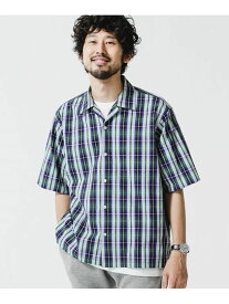 【SALE／70%OFF】オーバーサイズ 開襟チェックシャツ NANO universe ナノユニバース トップス シャツ・ブラウス【RBA_E】[Rakuten Fashion]