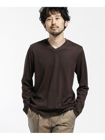 【SALE／50%OFF】《汗染み防止》 Anti Soaked ヘビーVネック 長袖 NANO universe ナノユニバース トップス カットソー・Tシャツ ホワイト ブラック ブラウン【RBA_E】[Rakuten Fashion]