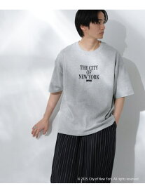 【SALE／10%OFF】Anti Soaked(R)×NYC ロゴ刺繍 汗染み防止Tシャツ NANO universe ナノユニバース トップス カットソー・Tシャツ グレー【RBA_E】【送料無料】[Rakuten Fashion]