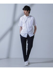 【SALE／40%OFF】「N SHIRTS」AntiSoaked(R)汗染み防止ホリゾンタルカラーシャツ半袖 NANO universe ナノユニバース トップス シャツ・ブラウス ホワイト ブルー【RBA_E】【送料無料】[Rakuten Fashion]