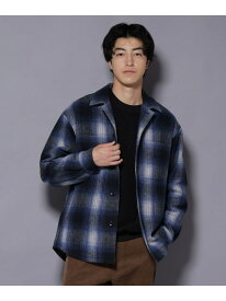 【SALE／20%OFF】テックメルトンチェックシャツブルゾン NANO universe ナノユニバース ジャケット・アウター ブルゾン・ジャンパー ネイビー ブラウン【RBA_E】【送料無料】[Rakuten Fashion]