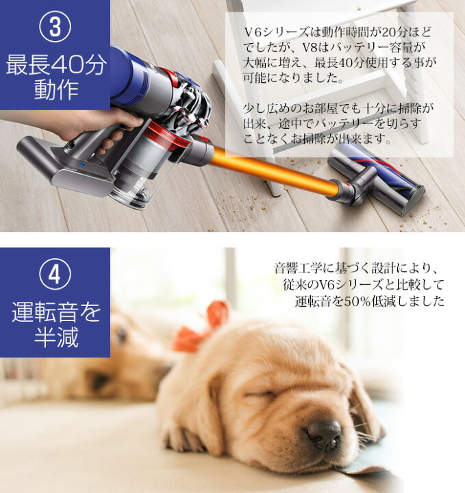 楽天市場】Dyson V8 ダイソン 掃除機 コードレス absolute 最上位機種  