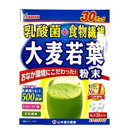 山本漢方の青汁　乳酸菌プラス大麦若葉粉末4gx30包【あす楽】