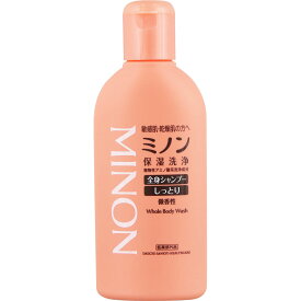 【P5倍】ミノン 全身シャンプー しっとりタイプ 120mL　／敏感肌 乾燥肌 保湿洗浄 微香性 洗浄料 洗髪料 旅行 お試し