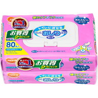 ハビナース トイレに流せるパッとおしりふき 72枚×2個