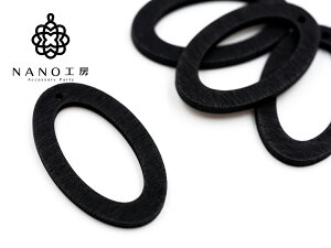 【wd-32】ウッドパーツ オーバル ブラック★8個★木 ビーズ オーバル 自然