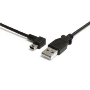 StarTech.com USBP[u/A - Mini-B/91cm/USB 2.0/L^/IXEIX/BK(USB2HABM3LA) ڈ݌=