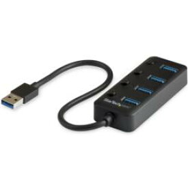 StarTech.com USBハブ/USB 3.0/USB-A - 4x USB-A /バスパワー/ON・OFFスイッチ(HB30A4AIB) 目安在庫=△