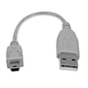 StarTech.com USB�P�[�u��/A - Mini-B/15cm/USB 2.0/480Mbps/�I�X�E�I�X/GY(USB2HABM6IN) �ڈ��݌�=��