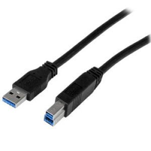 StarTech�Dcom USB�P�[�u��/A-B/1m/USB 3.0/5Gbps/�I�X�E�I�X/�u���b�N(USB3CAB1M) �ڈ��݌�=��