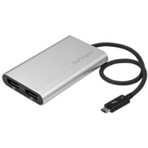 StarTech.com Thunderbolt 3 - 2ポートDisplayPort変換アダプタ 4K/60Hz Windowsのみ対(TB32DP2) 目安在庫=△