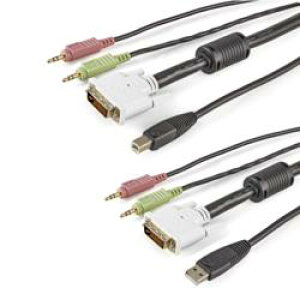 StarTech.com 3m USB / DVI / オーディオ / マイク 一体型KVM PC切替器用ケーブル(USBDVI4N1A10) 取り寄せ商品