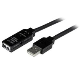 StarTech.com USBケーブル/A-A/5m/USB 2.0/アクティブ延長/オス・メス/BK(USB2AAEXT5M) 目安在庫=○