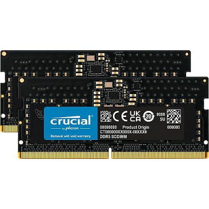 Crucial m[gPCp݃ 16GB(8GBx2)DDR5 4800MT/s CL40 SODIMM(CT2K8G48C40S5) 񂹏i