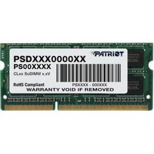 PATRIOT PSD34G1600L2S PSD34G1600L2S SO-DIMM DDR3 1600MHz 4GB 256Mx8 16c 񂹏i