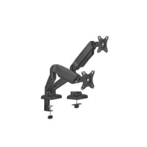 グリーンハウス GREEN HOUSE GH-AMET2H-BK 液晶モニターアーム メカニカルスプリング 2画面 取り寄せ商品