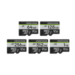 O[nEX GREEN HOUSE microSDXCJ[h UHS-I U3 V30 A1/A2 1TB(GH-SDM-ZB1TB) 񂹏i
